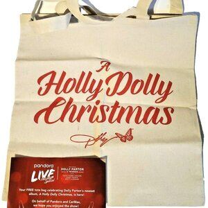 A Holly Dolly Christmas Tote Bag Dolly Parton Collectible Canvas